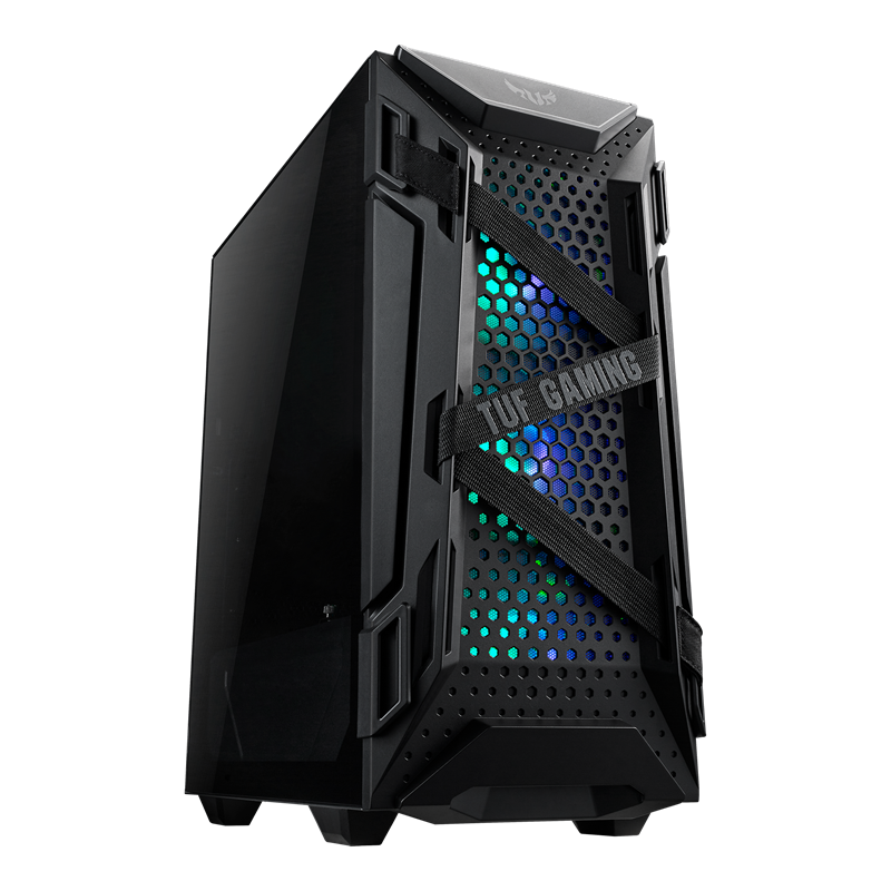 Asus  | TUF Gaming GT301 Mid-Tower Compact Case for M-ATX - Black | GT301/BLK/ARGB FAN//