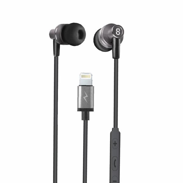 LOGiiX | TUNEFREQS JOLT In Ear (Lightning) Headphones - Graphite Grey | LGX-13100