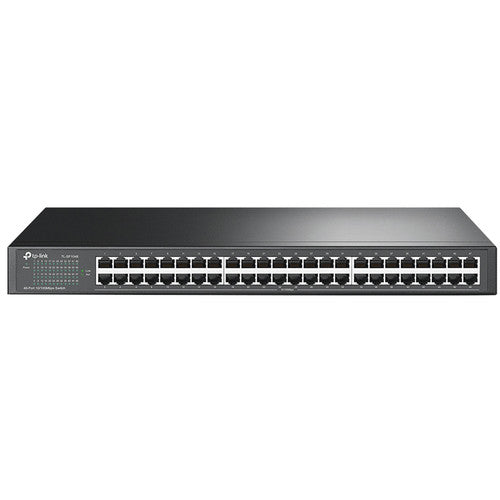 TP-Link | 48 port 10/100M Unmanaged Switch, 1U 19-inch rack-mountable, steel case | TL-SF1048