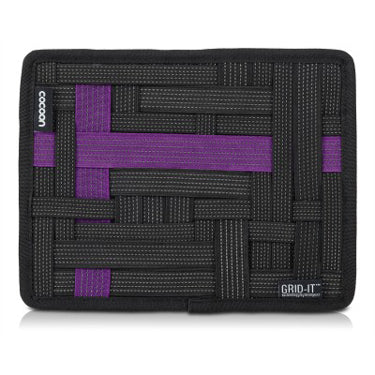 Cocoon Grid-It Small Organizer Black/Purple 7.25in X 9.25in GCA7BKP