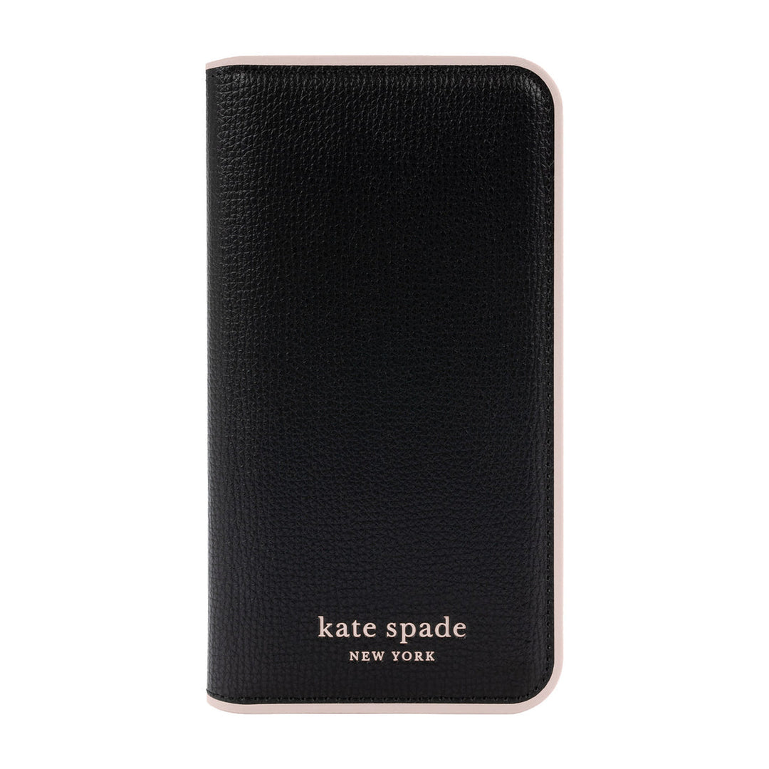 //// Kate Spade NY | Folio Case iPhone 14/13 - Black | KSIPH-254-BPLVM