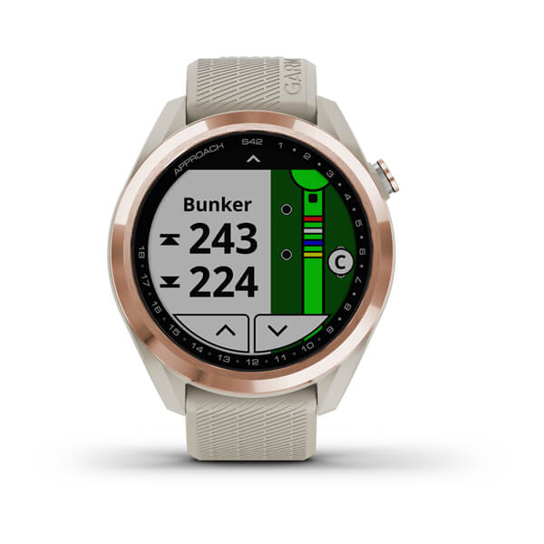 Garmin | Approach S42 GPS Golfing Smartwatch - Sand | 010-02572-12