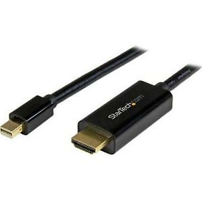 SO Startech | Mini Displayport 1.2 (M) - HDMI 1.4 (M) Cable 10ft/3m - Black | MDP2HDMM3MB