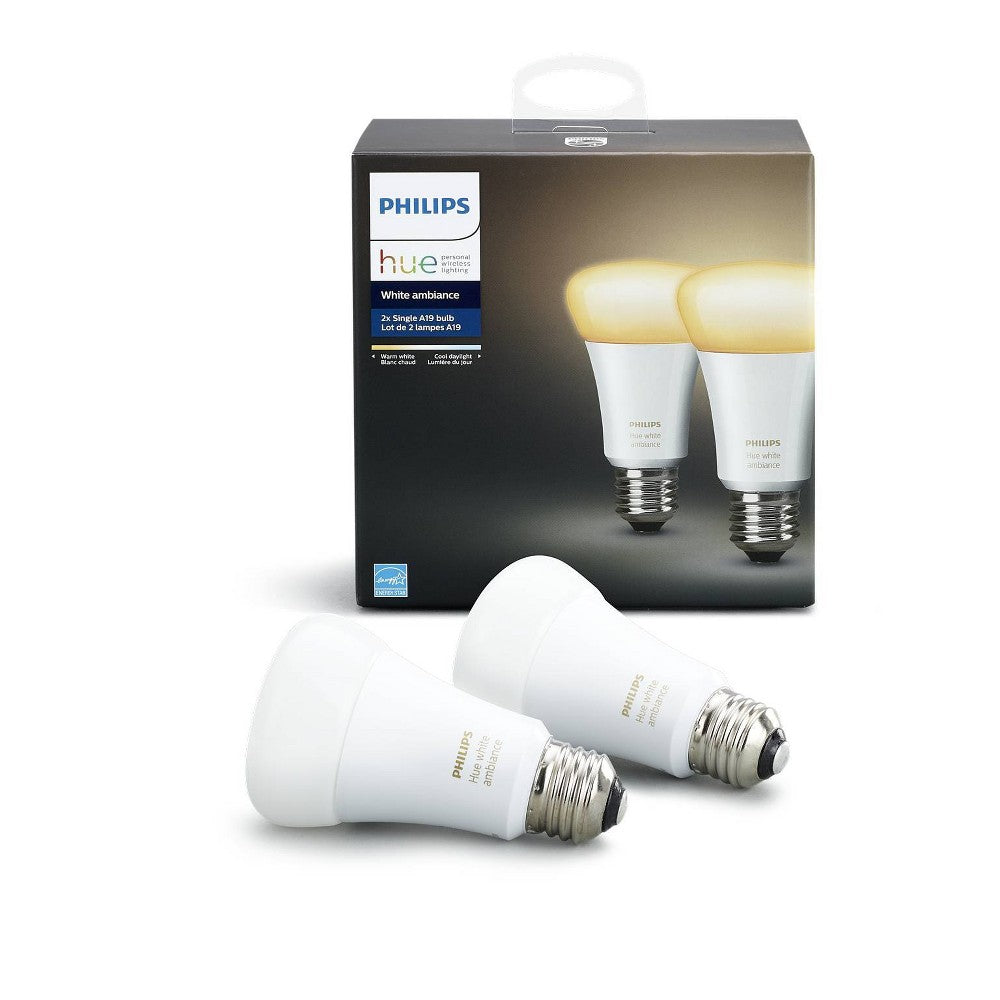 //// Philips Hue | Ambiance Smart LED Bulb A19 - Warm-to-Cool White - 2PK | 453092