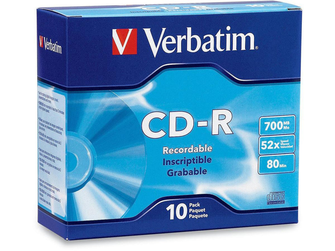 Verbatim | 10PK CD-R 80MIN 700MB 52X 94935
