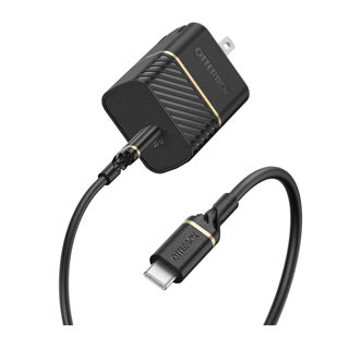Otterbox |  Black USB-C PD GaN Wall Charger w/ USB-C to USB-C 30W / 3.3FT | 15-08535