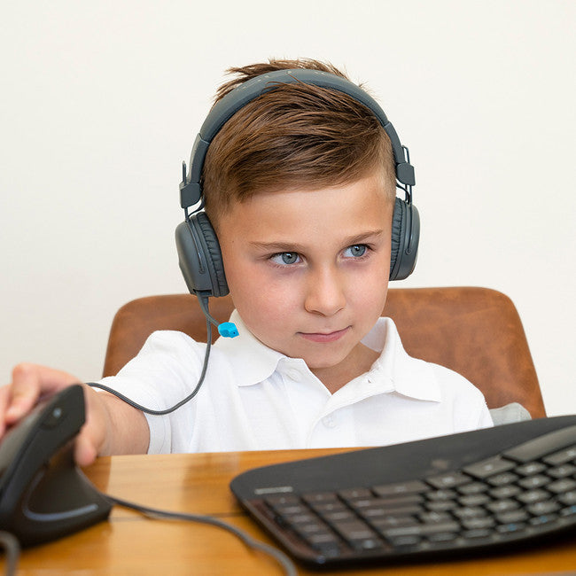 JLab | JBuddies Learn Wired On-Ear Headphones w/ Mic - Gray | 106-1639