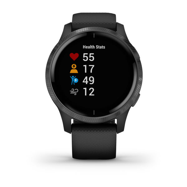 Garmin | Venu GPS Smartwatch and Fitness Tracker with Incident Detection - Black | 010-02173-11