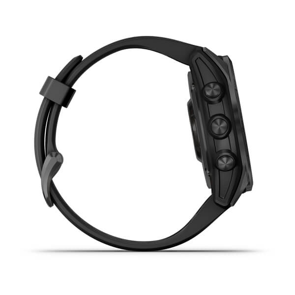Garmin | Fenix 7S Multisport GPS Watch Slate Gray with Black Band (Small) - Solar Edition | 010-02539-12
