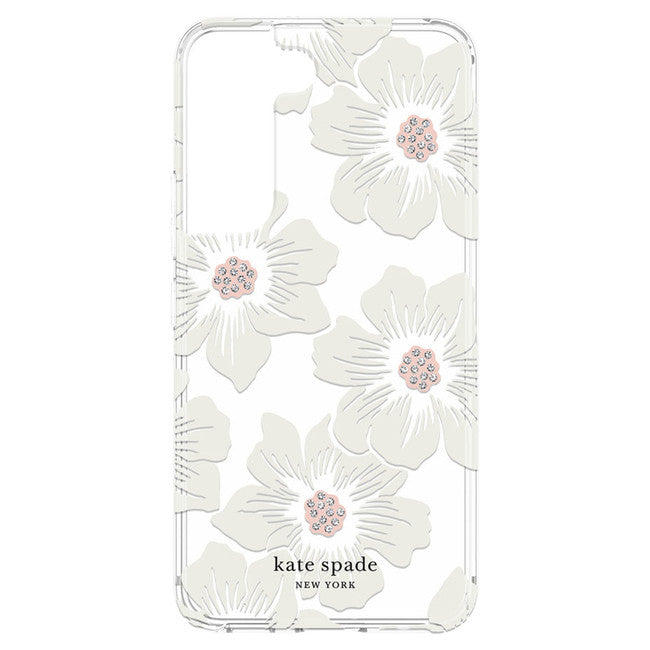 //// Kate Spade NY | Protective Hardshell Case Galaxy S22 Case Hollyhock Floral - Clear | 120-5328