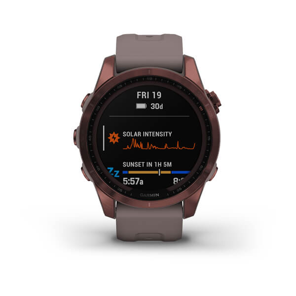 Garmin | Fenix 7S 42mm Smartwatch Sapphire Solar Edition Dark Bronze | 010-02539-28