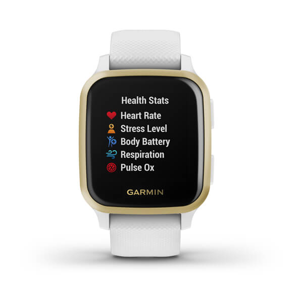 Garmin | Venu Sq GPS Smartwatch and Fitness Tracker with Incident Detection - White | 010-02427-01