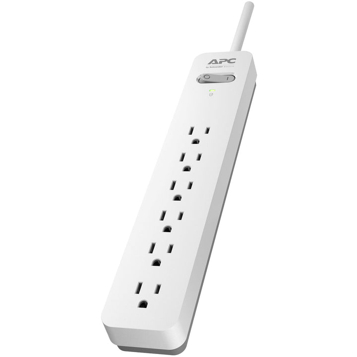 APC | Essential SurgeArrest 6 Outlet 6 Foot Cord 120V - White | PE66WG
