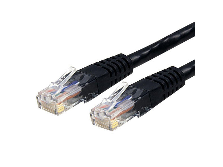 Startech | Cat6 Molded Ethernet Cable (650mhz 100w Poe Rj45 Utp) - 1 Ft - Black | C6patch1bk
