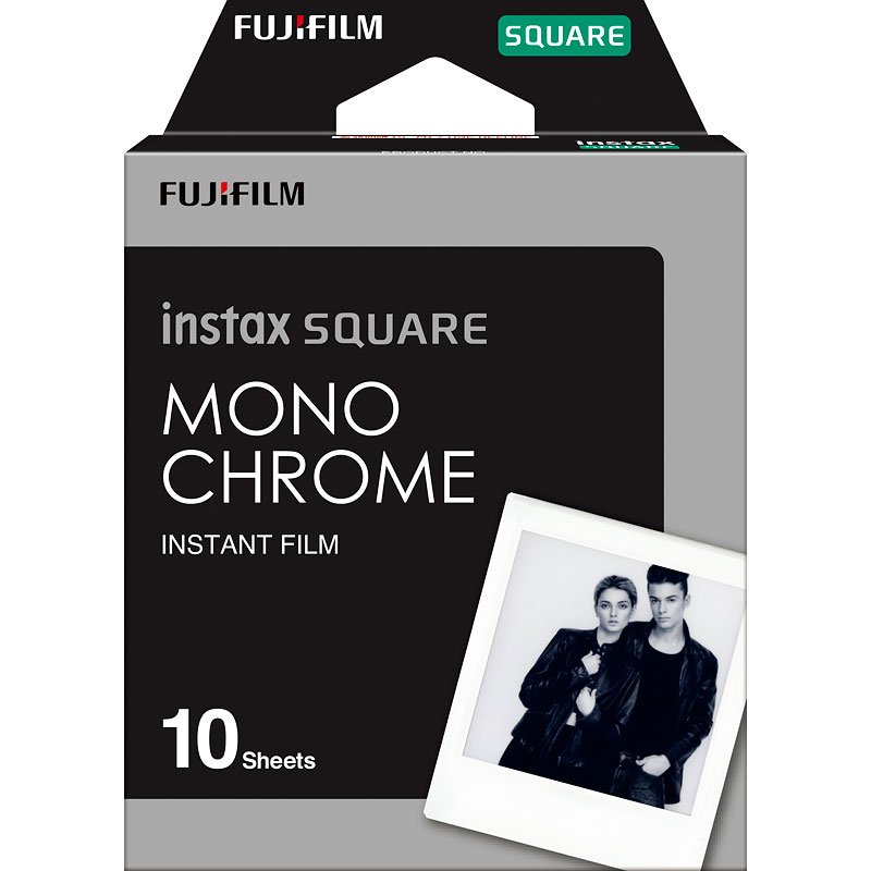 Fujifilm | Instax Square Instant Film - Monochrome (10 Exposures) | 600021894