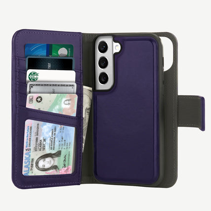 Caseco | Samsung Galaxy S22 (5 cards) detachable wallet case (5th Ave) - Purple | C3183-11