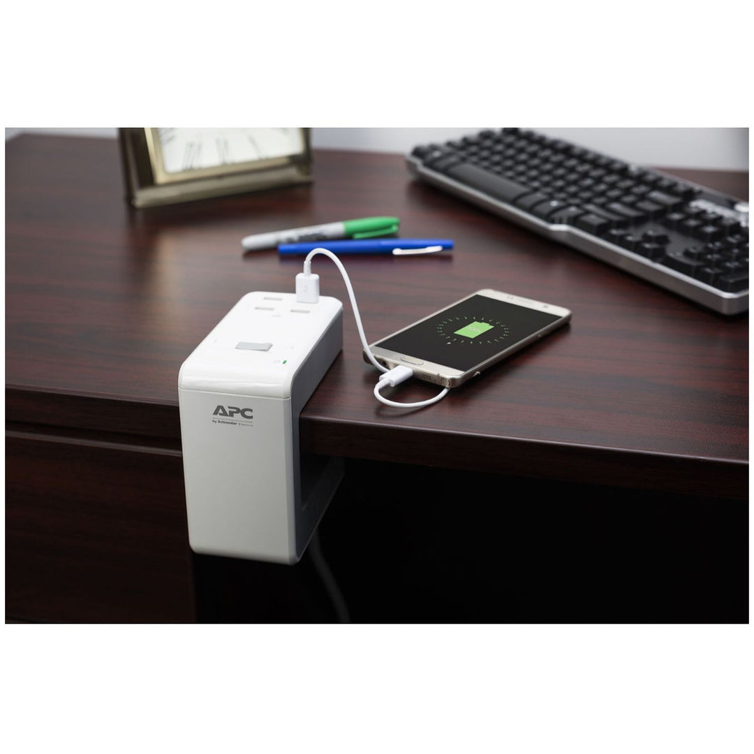 APC | 6-Outlets SurgeArrest Essential Surge Protector with 4 USB Ports 6Ft | PE6U4W