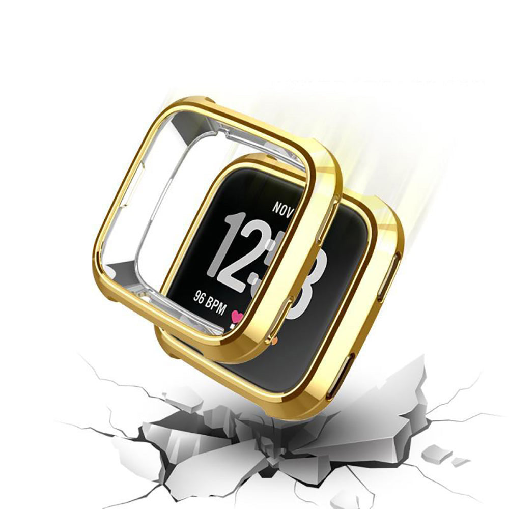 StrapsCo | Fitbit Versa - Silicone Case - Gold | fb.pc9.10