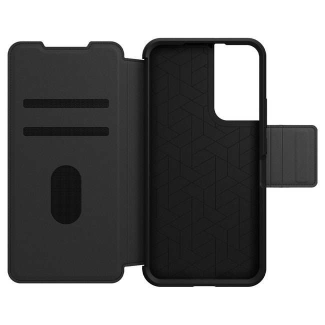 //// Otterbox | Strada Leather Folio Galaxy S22+ Case Shadow - Black | 120-5195