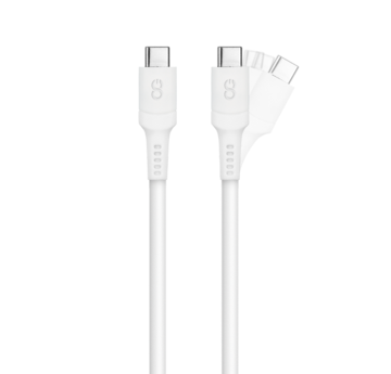 LOGiiX | Sync & Charge Anti Stress  USB-C to USB-C 1.2M / 4FT / 60W - White | LGX-12875
