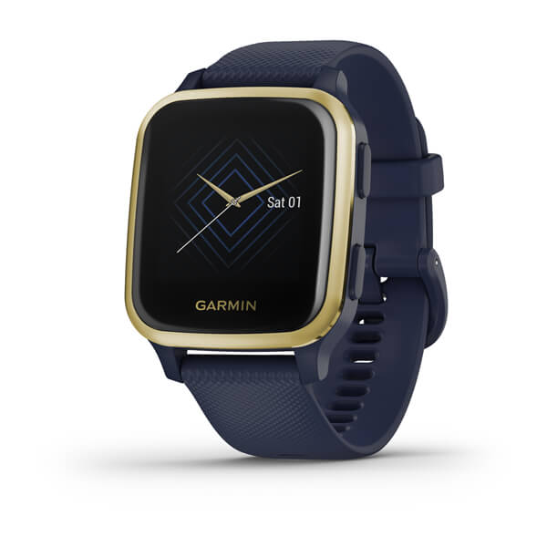 Garmin | Venu Sq GPS Music Smartwatch and Fitness Tracker with Incident Detection - Navy | 010-02426-02