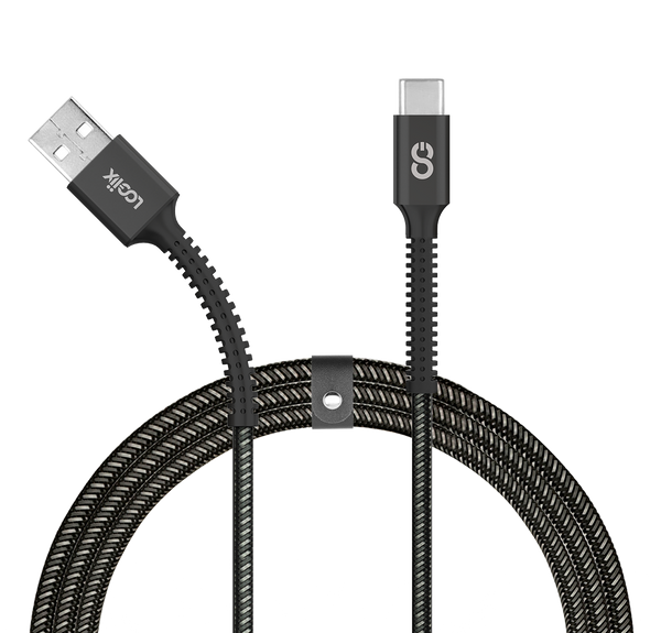 LOGiiX | Armour+ USB-A to USB-C 1.5M 5FT - Black | LGX-13387