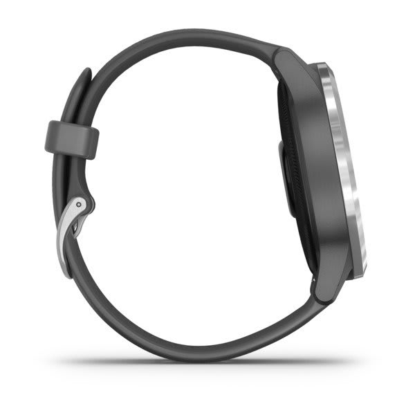 Garmin | VÃ­voactive 4 Smartwatch and Fitness Tracker Shadow Gray with Silver Hardware | 010-02174-01