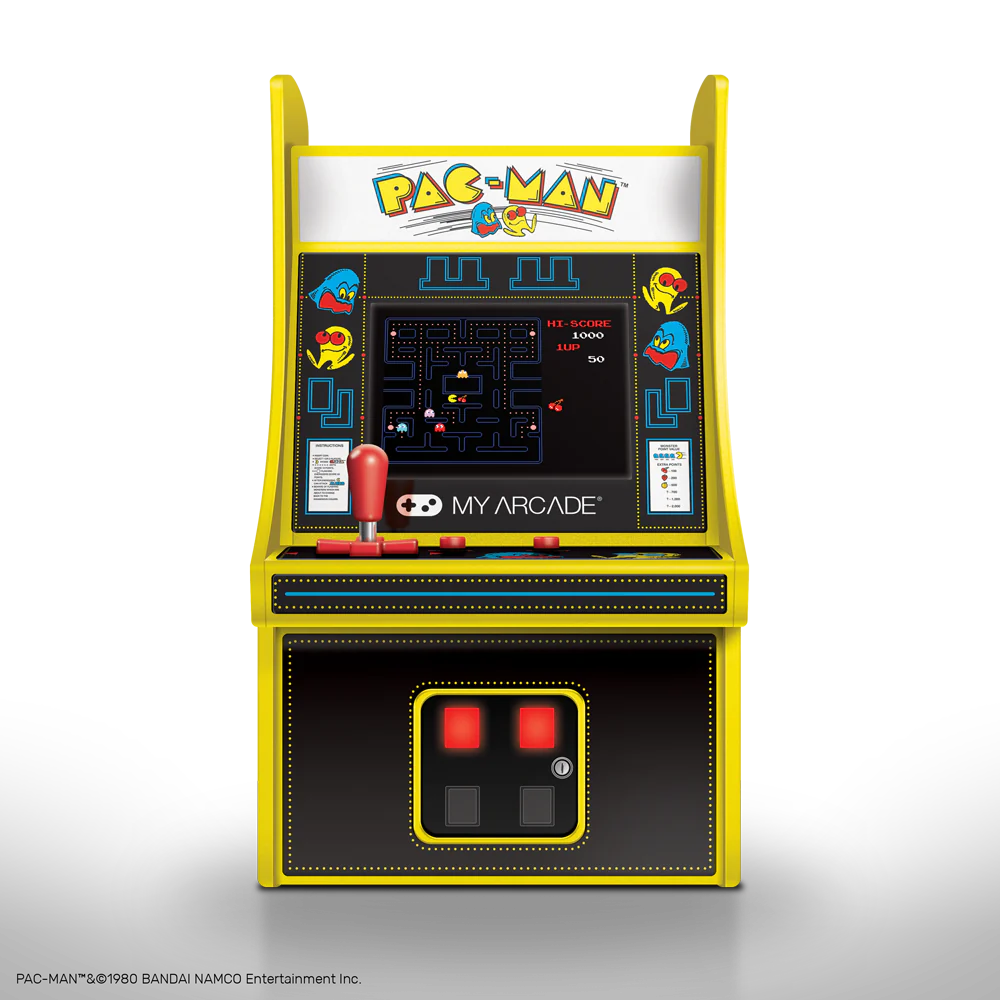 DreamGear | Collectible Retro Pac-Man 6.75" Micro Player Yellow & Black | DGUNL-3220