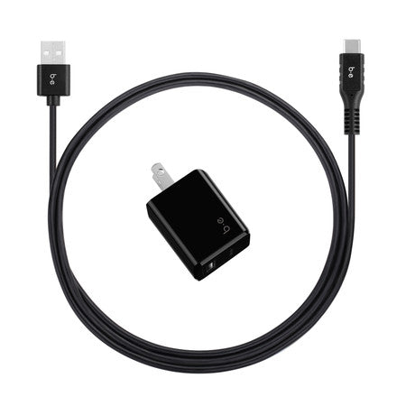 Blu Element | Wall Charger 2.4A with USB-A to USB-C Cable - Black | 101-1399