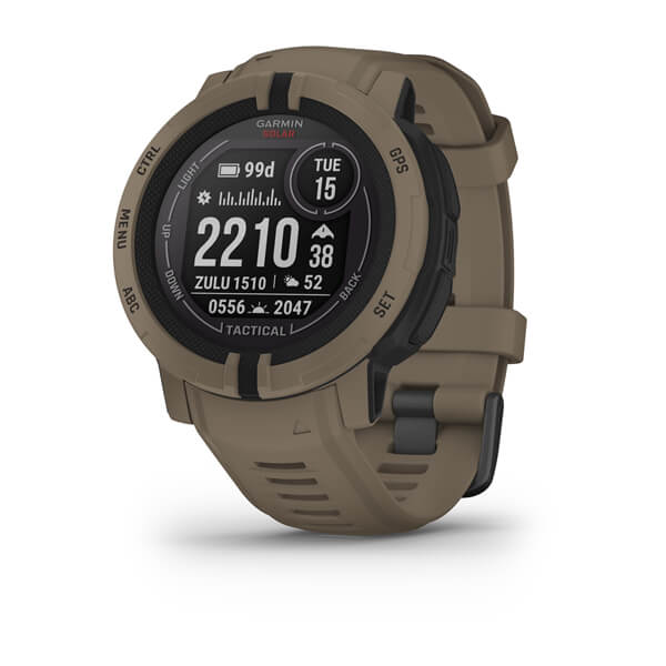 Garmin | Instinct 2 Solar Smartwatch and Fitness Tracker Tactical Edition Coyote Tan | 010-02627-14