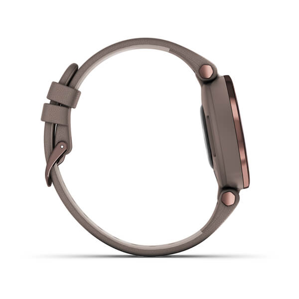 Garmin | Lily Classic Leather  Smartwatch and Fitness Tracker - Bronze | 010-02384-A0