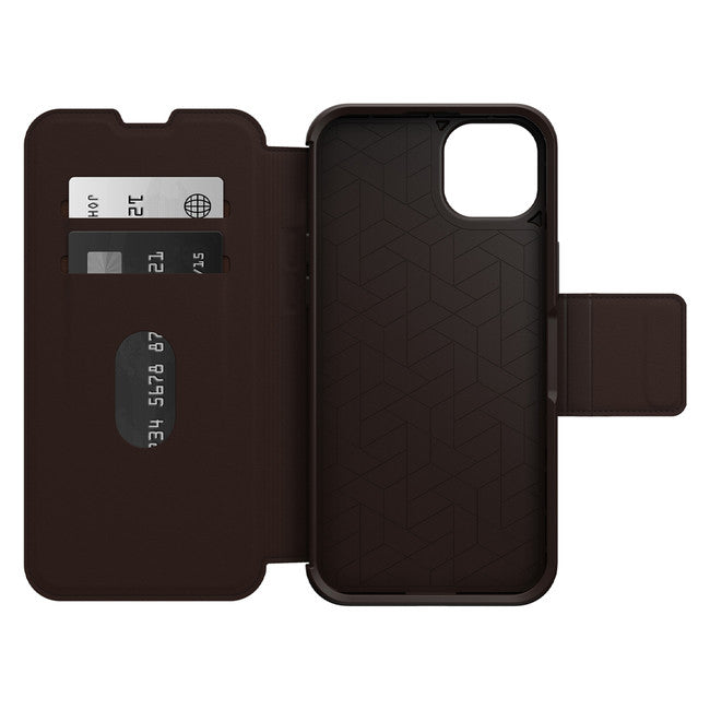 //// Otterbox | Strada Leather Folio Case for iPhone 14 - Brown | 120-6131