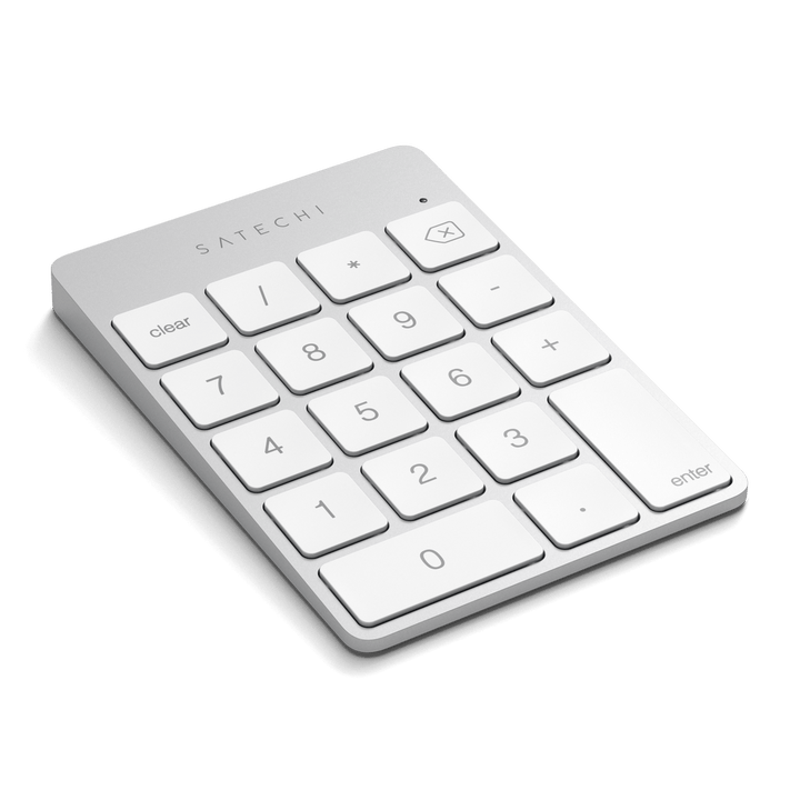 Satechi | Aluminum Slim Rechargeable Bluetooth Numeric Keypad  - Silver | ST-SALKPS