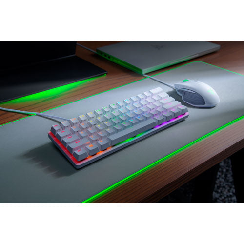Razer | Huntsman Mini Gaming Keyboard RGB Backlit Linear - Mercury White | RZ03-03390400-R3M1