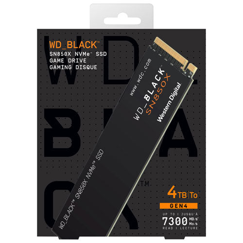 WD | BLACK SN850X 4TB NVMe PCI-e Internal Solid State Drive WDBB9G0040BNC-WRSN