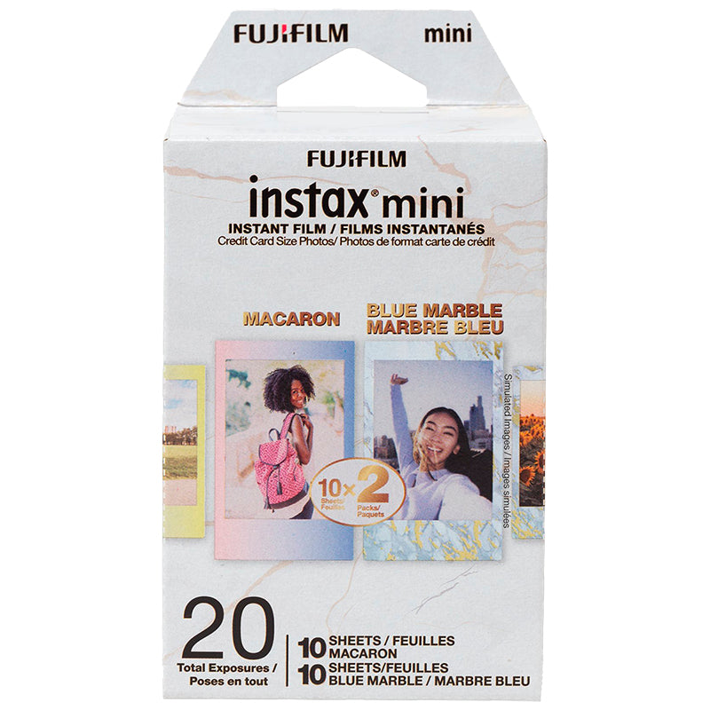 Fujifilm | Instax Mini Instant Film - Blue Marble/ Macaron - 2 Pack | 600021569