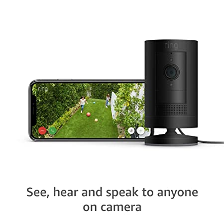 Ring | Stick Up Cam Wired Indoor/Outdoor HD IP Camera - Black | B07RM5P3CG