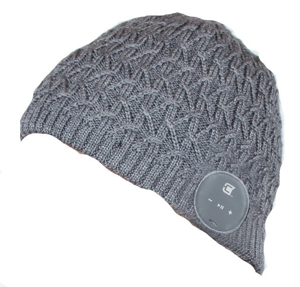 Caseco | Blu-Toque Cable Knit Bluetooth Beanie - Lacy Cable Grey | C52BT02