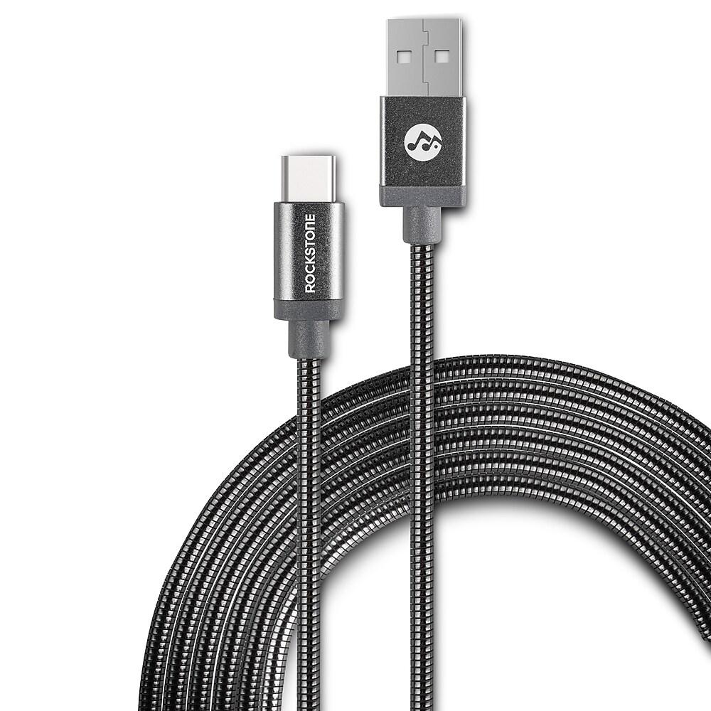 Rockstone | Pet Proof Metal Braided Type C Cable - 1.2 Meter Silver R4106-15