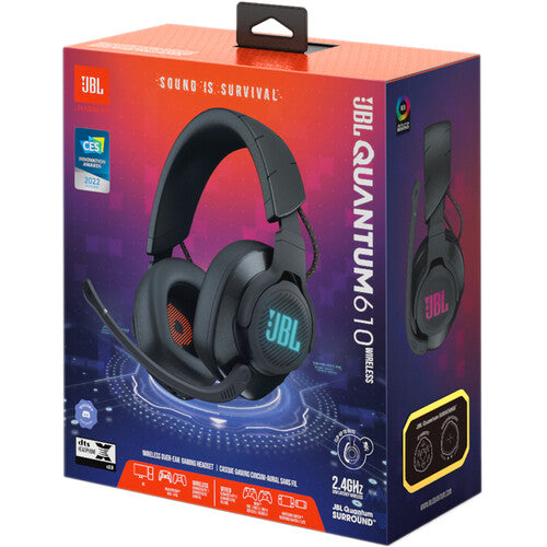 JBL | Quantum 610 Wireless Over-Ear Gaming Headset - Black | JBLQUANTUM610BLKAM