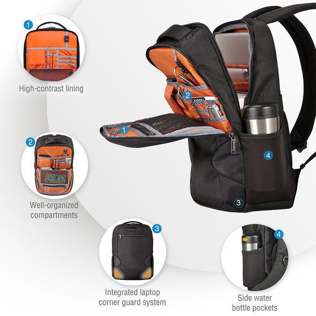 Everki | Studio Slim Laptop Backpack for up to 14.1/15" - Black | 112-9347