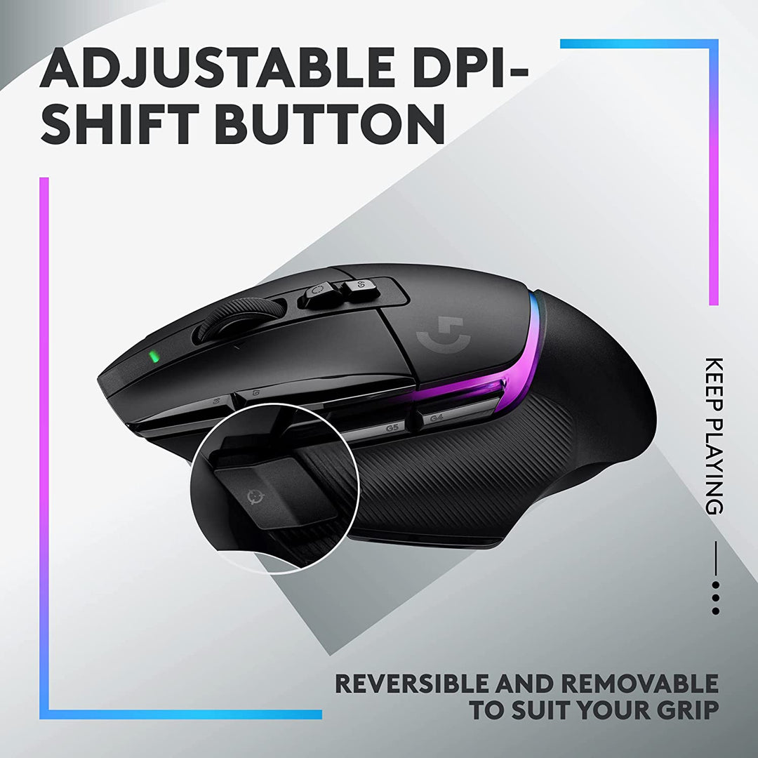 Logitech | G502 X PLUS 25000 DPI Wireless Optical Gaming Mouse Black | 910-006160