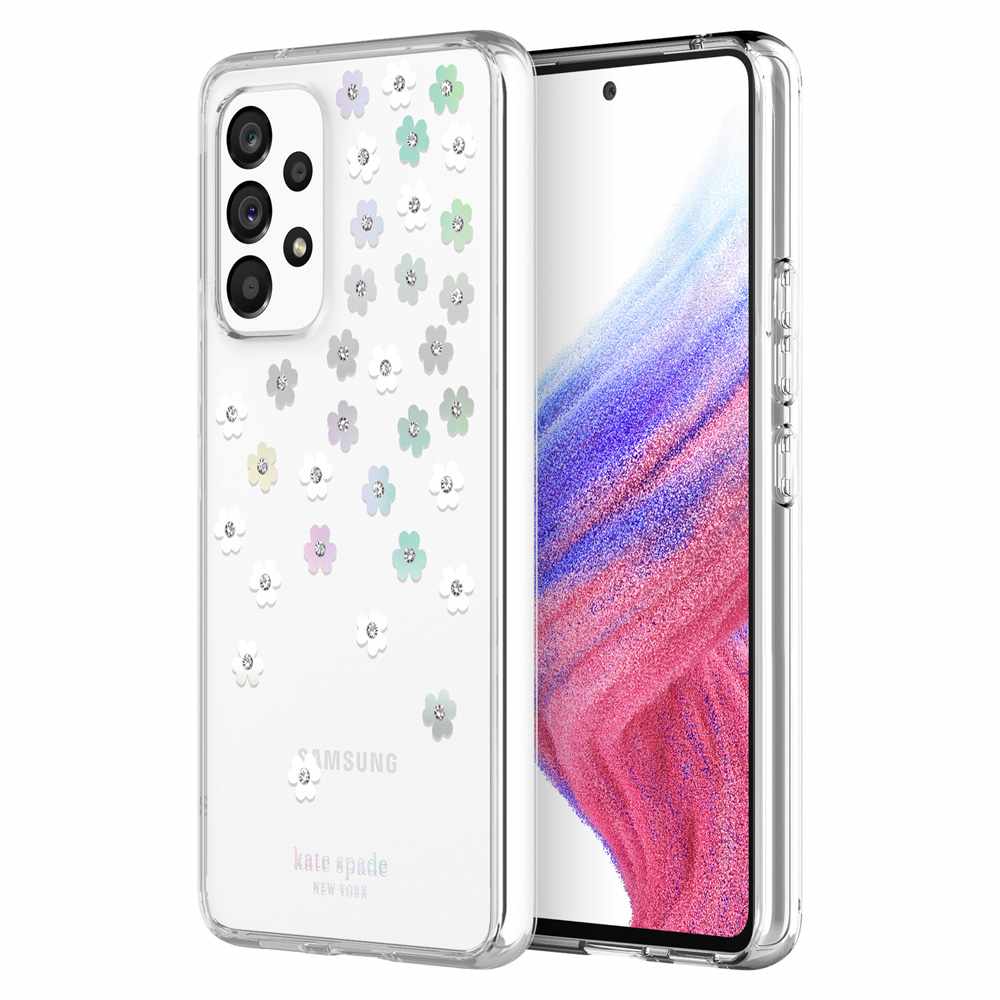 //// Kate Spade NY | Protective Hardshell Case Galaxy A53 5G Scattered Flowers Iridescent 120-5589