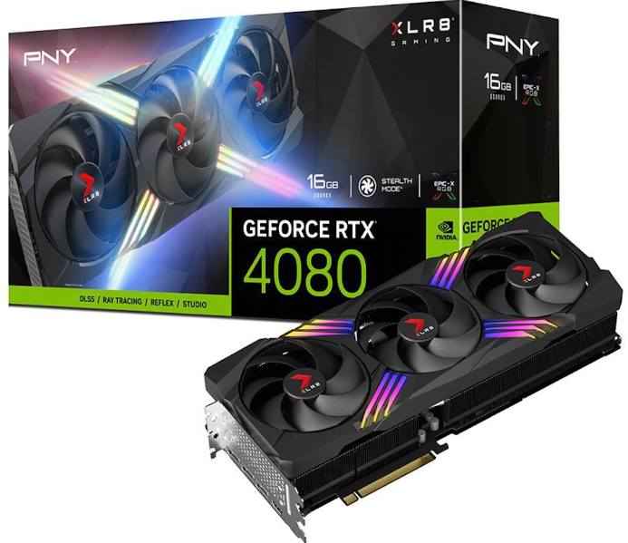 PNY | Video Card GeForce RTX 4080 16GB XLR8 Gaming VERTO EPIC-X RGB | VCG408016TFXXPB1