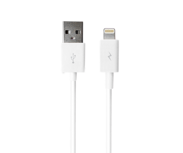 LOGiiX | USB-A to Lightning - Sync & Charge 30cm 1FT - Shortie Cable - White | LGX-10952