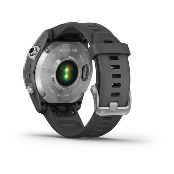 Garmin | Fenix 7S 42mm Smartwatch with Heart Rate Monitor - Silver/Graphite/Metal Back | 010-02539-00